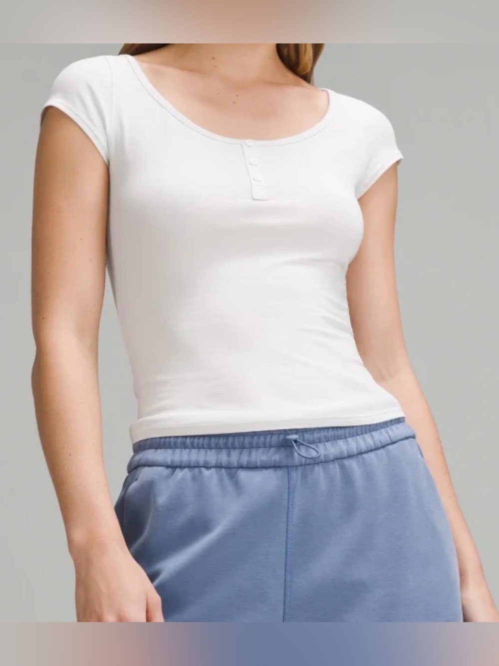 Lululemon Cap Sleeve Henley T Shirt Size Small Athleisure